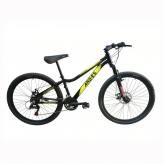 AND-ES 21 VELOCIDADES, CUADRO DE ALUMINIO BI-COLOR TRANSMISION SHIMANO, MANIJAS EZ FIRE SUSPENCION DELANTERA LOGAN, BARRALES GRUESOS, FRENOS A DISCO MECANICOS, LOGAN